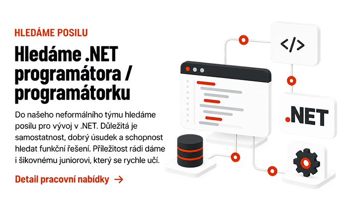 Hledáme .NET programátora/programátorku